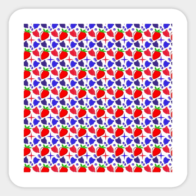 Berry Patch Pattern Sticker by Fad-Artwork